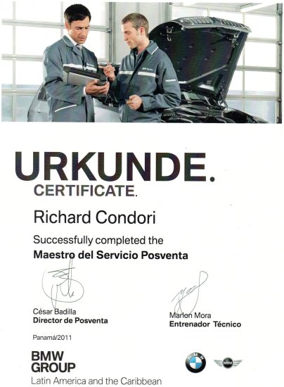 CERTIFICADO BMW 3