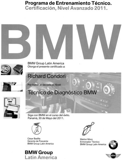CERTIFICADO BMW 5